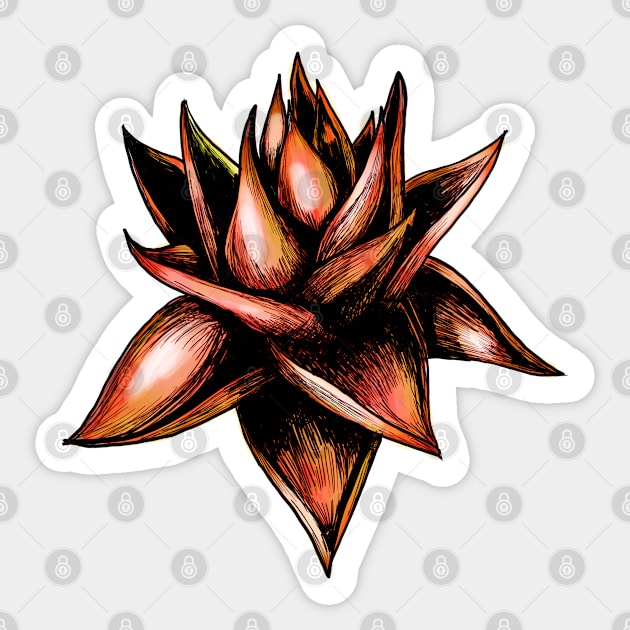 Red Flower Sticker by fakeface